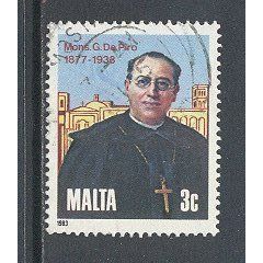 Malta.50th Death Anniversary of Monsignor Guiseppe de Piro stamp.Fine Usd.Sept15