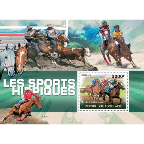 TOGO 2010 SHEET MNH EQUINE SPORTS HIPICA SPORTS HIPPIQUES 5A