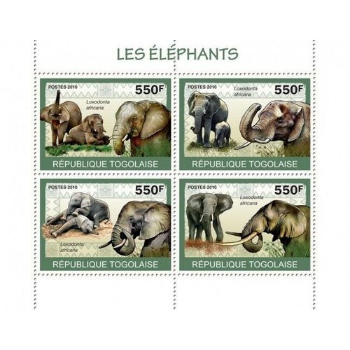 TOGO 2010 SHEET MNH ELEFANTES ELEPHANTS ELEFANTEN ELEFANTI WILDLIFE 1