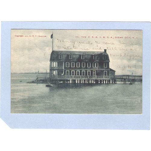 New Jersey Ocean City The P R R Y M C A Early Back 1906 ~629