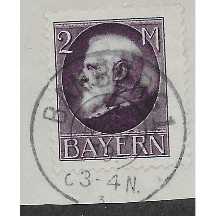GER (BAVARIA) 1914 2m KING LUDWIG III' (PERFED) FINE USED (EBID64-444)