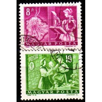 UNGARN HUNGARY [1964] MiNr 2015,16 ( O/used ) Post
