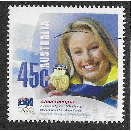 AUS 2002 45c 'WINTER OLYMPIC GOLD - CAMPLIN' FINE USED (EBID68-369)