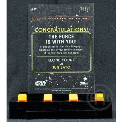 Topps Star Wars Journey to the Last Jedi – Autograph Purple - Keone Young 48/99