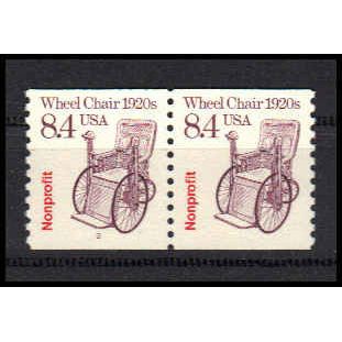 2256 8.4c Wheel Chair Very Fine MNH Dry Gum CNP Left 2 PA0930