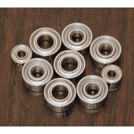 (9pcs) KYOSHO Mini-Z OVERLAND Metal Sealed Ball Bearing Set