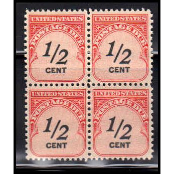J88 1/2c Postage Due Fine MNH Blk/4 O7054