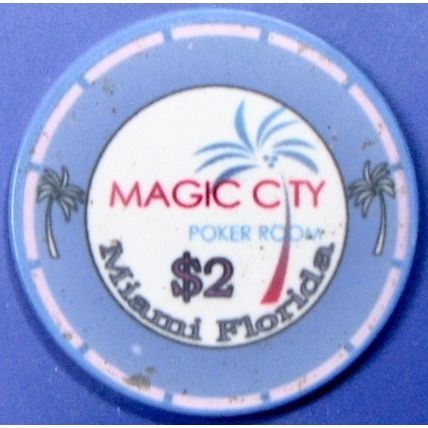 Magic City. $2 Casino Chip. Miami, FL. Z33.