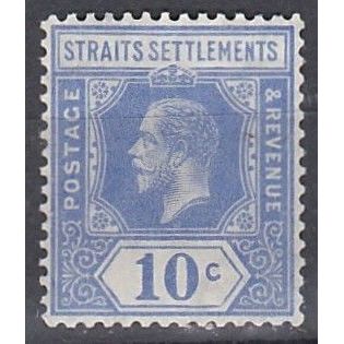 Straits Settlements 1921 10c SG 230 U/Mint
