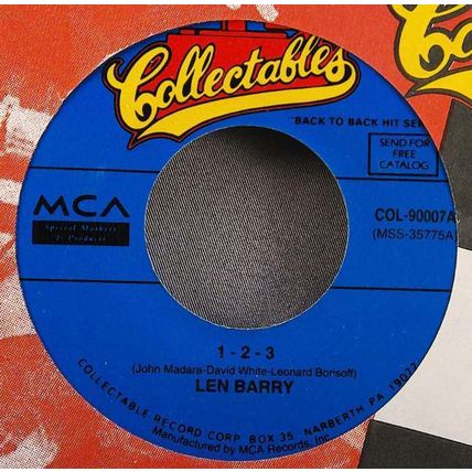 Len Barry - 1-2-3 / Bullseye Vinyl 45