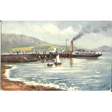 KIRN PIER & CSP STEAMER Tuck Oilette Postcard (7360)