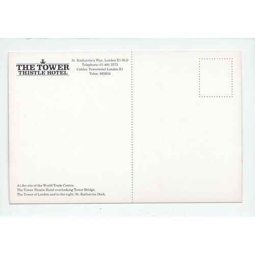 The Tower Thistle Hotel London Postcard E1