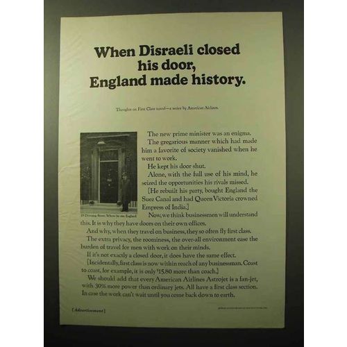 1964 American Airlines Ad - When Disraeli Closed Door