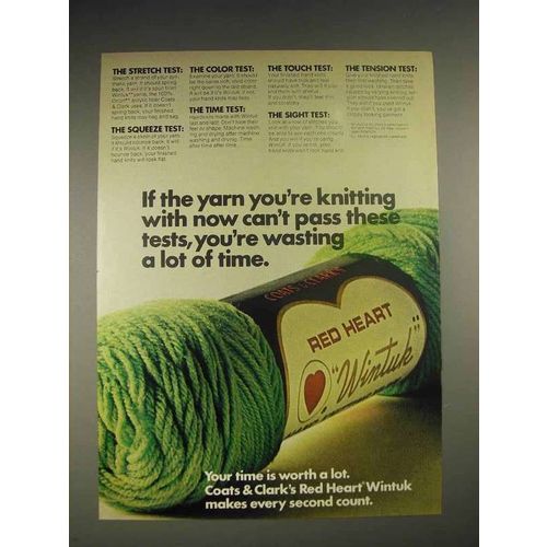 1973 Coats & Clark's Red Heart Wintuk Yarn Ad