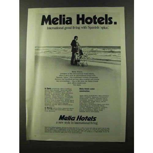 1973 Melia Hotels Ad - Spanish Spice