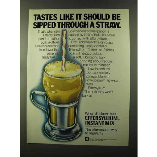 1973 Stuart Pharmaceutical Effersyllium Instant Mix Ad