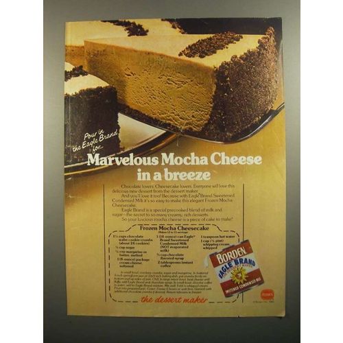 1984 Borden Eagle Condensed Milk Ad - Mocha Cheesecake