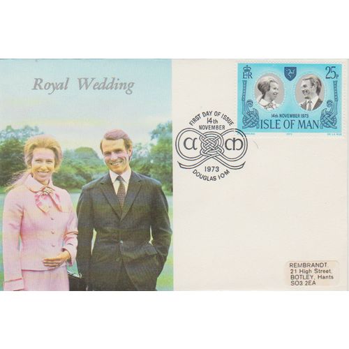 Isle of Man 1973 Princess Anne Royal Wedding FDC