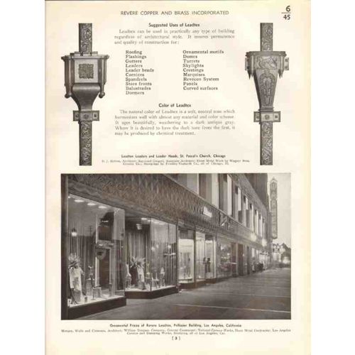 revere copper brass inc 1938 sheet roofing flashing vintage catalog