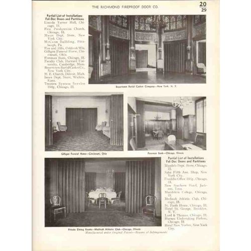 richmond fireproof door company 1938 fol-dec folding vintage catalog