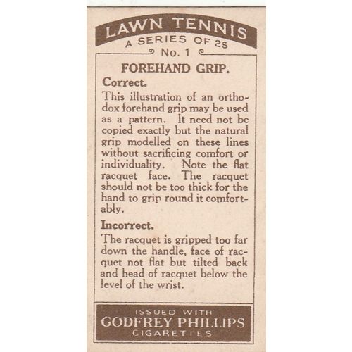 Lawn Tennis Card No. 1 Cigarette Card