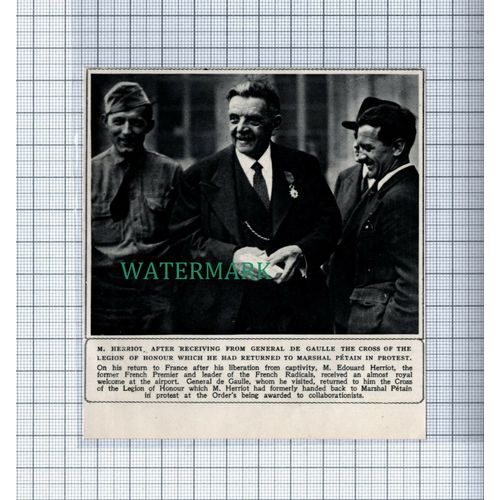 C4929) M Edouard Herriot French Premier - 1945 Clip
