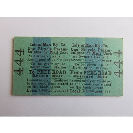 Isle of Man Railway Peel Road Bicycle Ticket #39