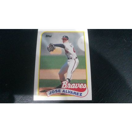 1989 Topps Card # 253 Jose Alvarez Excellent (5) Atlanta Braves