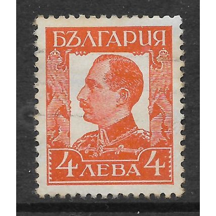 BULGARIA 1931 4L ORANGE KING BORIS III SG 306 FINE USED#