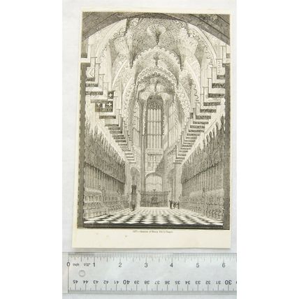 1860s engraving - Interior of Henry VII's Chapel