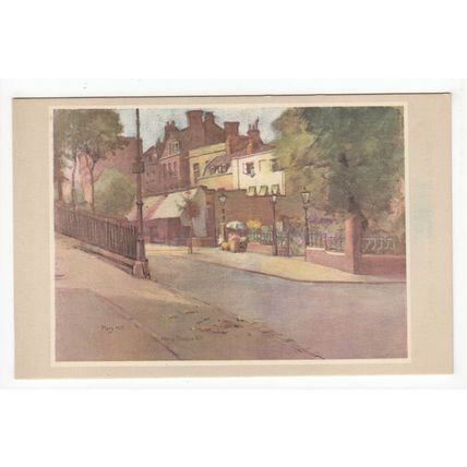 Above Rosslyn Hill Hampstead London Art Postcard Artist Mary Hill