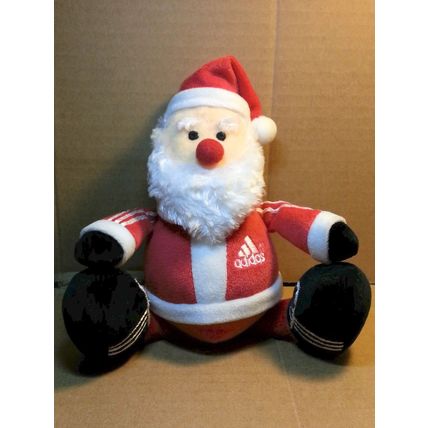 Adidas Xmas Santa Claus Plush Doll - RARE Promotion Christmas Toy