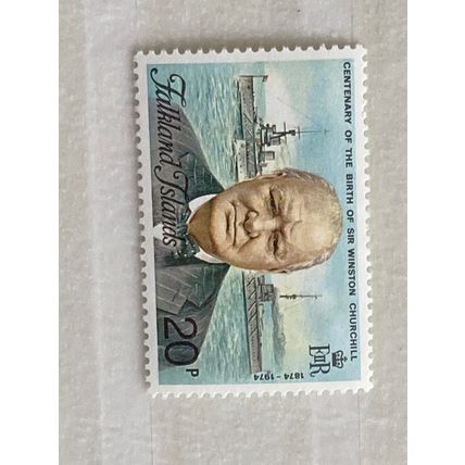 Falkland Is 1974 Churchill 20p HMS Inflexible Unmounted Mint MNH SG 305 Stamp