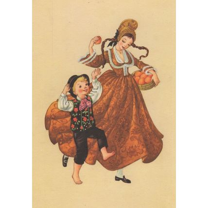 Niederosterreich Lower Austria Wachau Costume Dance Folklore Postcard