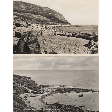 Osmington Mills Dorset Beach 2x Real Photo Vintage Postcard s