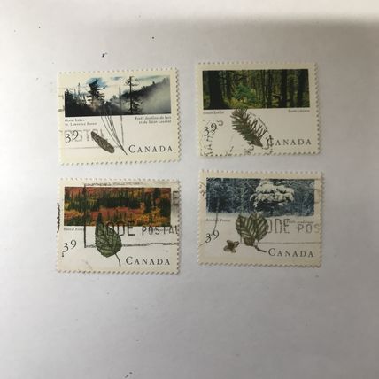 1990 - Canadian Forests - Full set 4 stamps