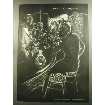 1952 Haig & Haig Scotch Ad - don't be vague - At Bar