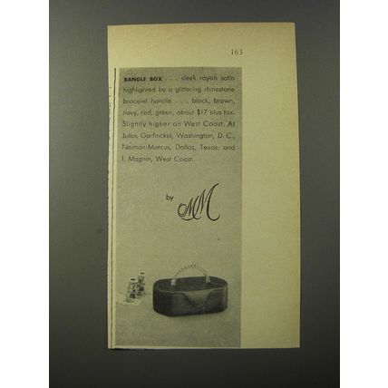 1953 MM Bangle Box Handbag Advertisement