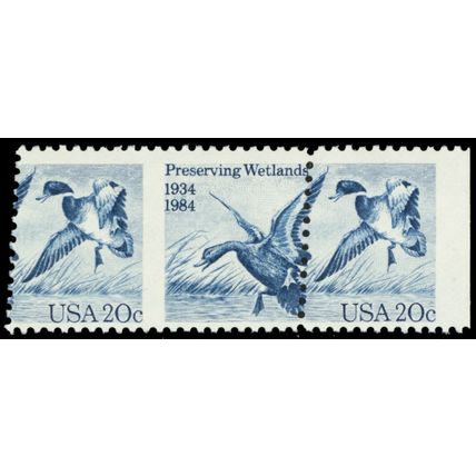 2092, Mint NH 20¢ Wetlands Ducks - Margin Copy Error * Stuart Katz