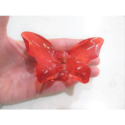 Medium large clear butterfly hair claw clip
