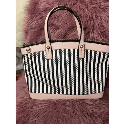 Henri Bendel Striped Designer Fashionable Bag
