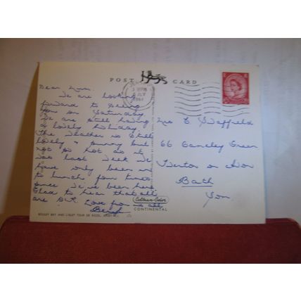 BOULEY BAY, JERSEY, used vintage postcard by Jarrold 1961 postmark =