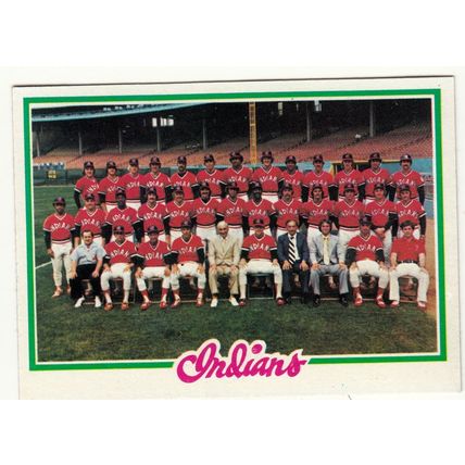 1978 Topps Cleveland Indians team set 26 cards
