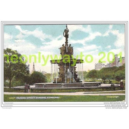 WEST PRINCES STREET, EDINBURGH, SCOTLAND, 1908?, Postcard