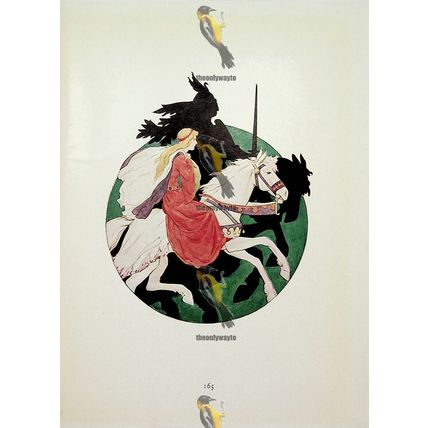 Shadowy Black Knight & Seizes Ladies Pony Bridle, Book Illustration, 1925