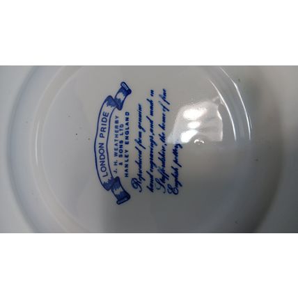 Vintage J.H. Weatherby & Sons London Pride Blue/ White Plate Excellent Condition