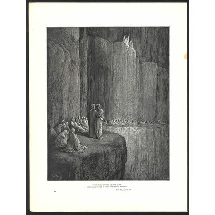 SAPIA 1903 Gustave Doré - Dante Alighieri ANTIQUE ENGRAVING
