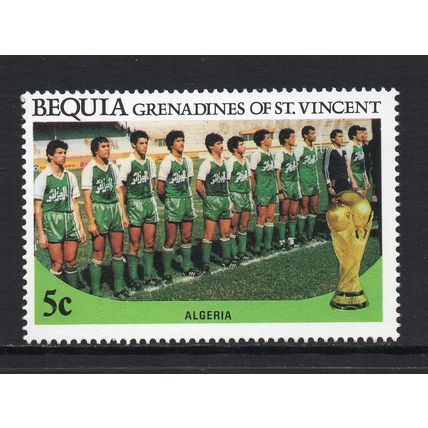 Bequia - 1986 - 5c World Cup Mexico '86 (Algeria), Mint Never Hinged