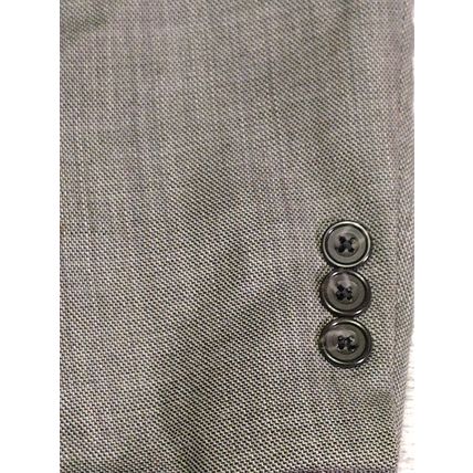 Oscar de la Renta Mens Blazer Gray Double Breasted Button Sleeve Pockets