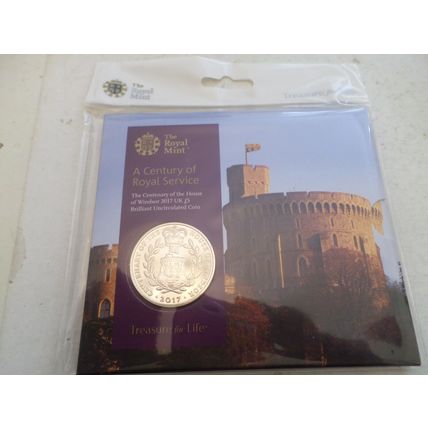 2017- Century 0f the House of Windsor - £5 Five Pounds Coin -Royal Mint - Sealed